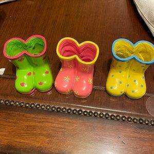 Rain Boot Pencil Holders